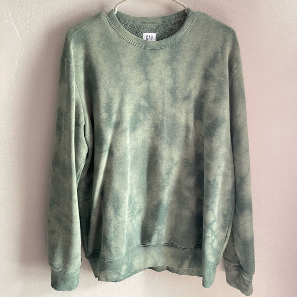 GAP Tie dye green crewneck sweatshirt